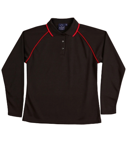 Picture of Winning Spirit, Ladies Cooldry Raglan L/S Polo